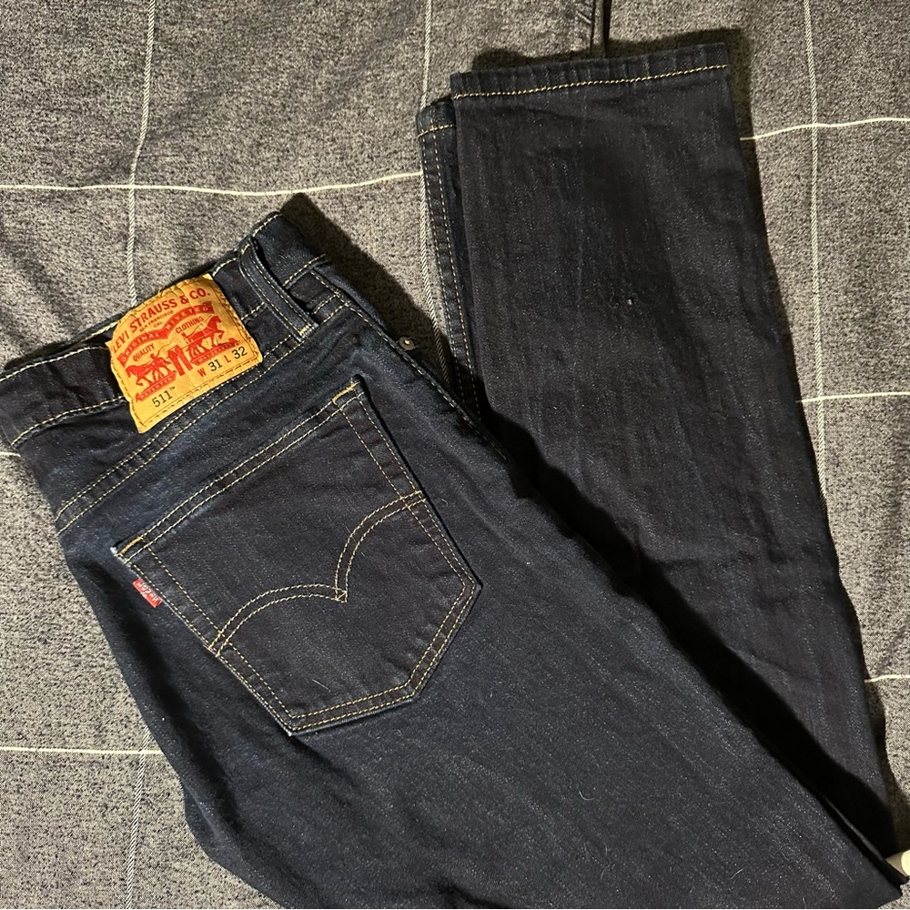 Levis Mens 511 Dark Wash Jeans